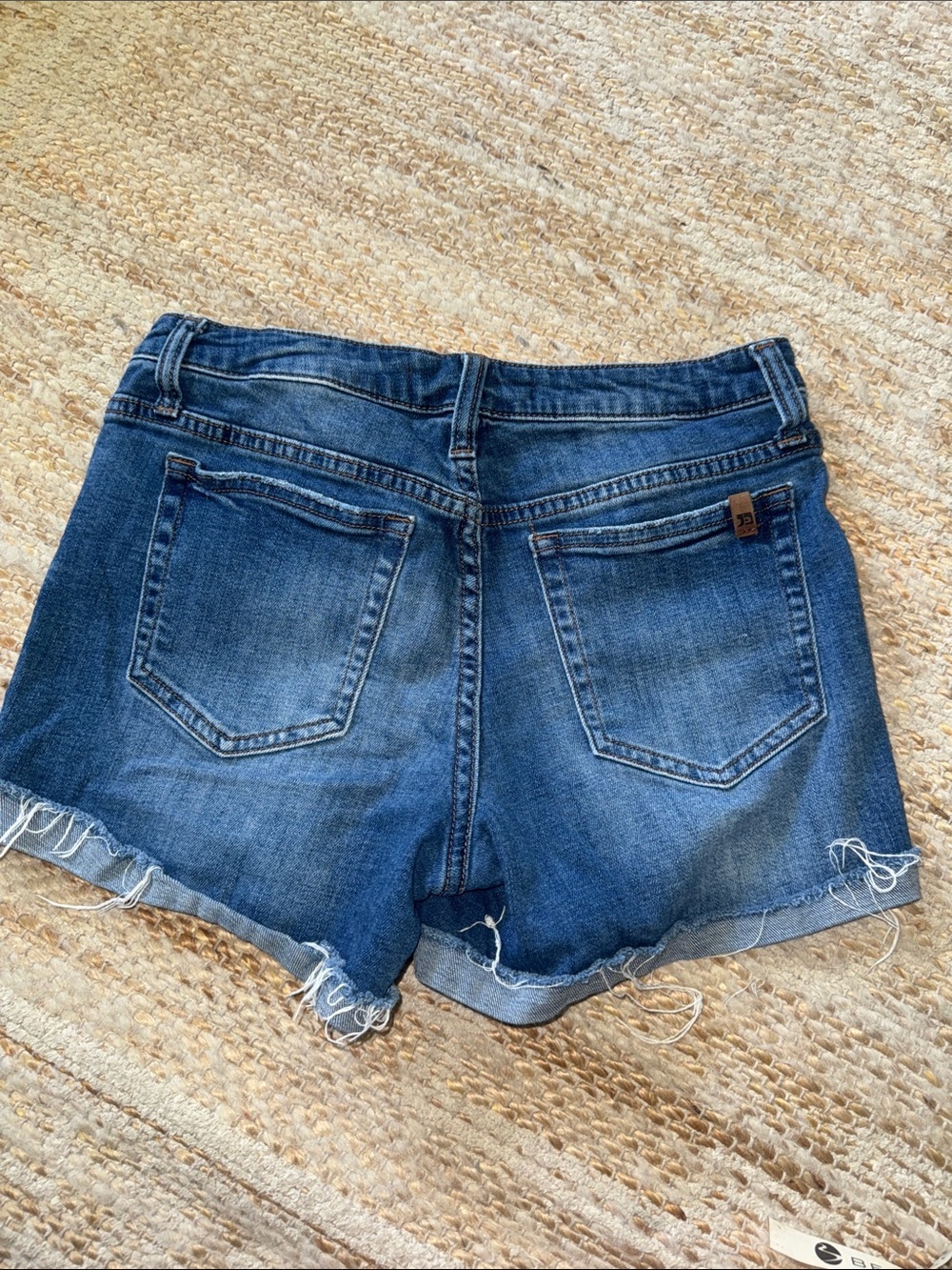 Joe's Jeans Distressed Dark Blue Denim Cutoff Shorts stretch denim